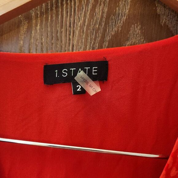 1.State Leopard Print red mini dress - Picture 5 of 6